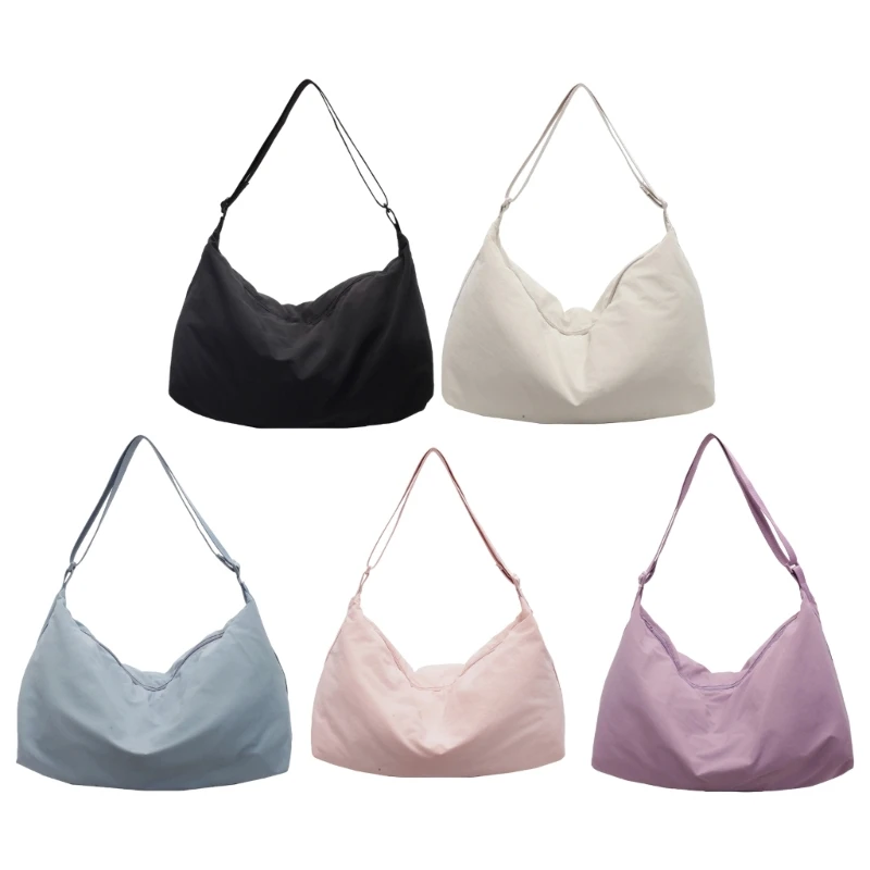 Casual Nylon Armpit Bag For Women Ample Storage Shoulder Bag Easy Access Crossbody Purse For School Travel