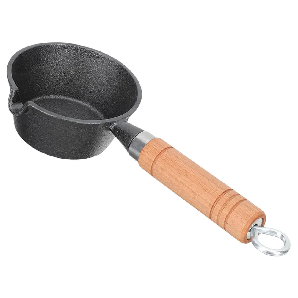 

Mini Egg Pan 11cm Wood H 6cm Height Non stick Small Iron Frying Pot Metal Uncoated Omelette Dumpling Pan Easy Clean Sturdy