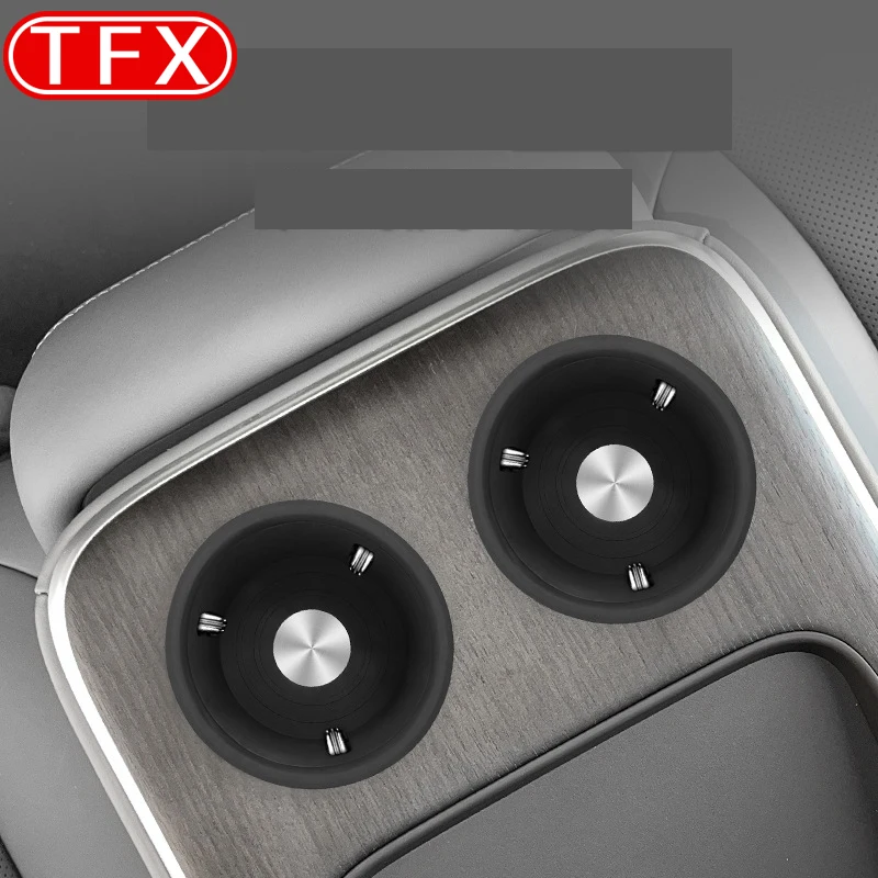 For Huawei Aito M9 Car Styling Rear Row Anti Slip Shock-absorbing Cup Cove Silicone Cup Pad Fixed Cup Holder Auto Accessories