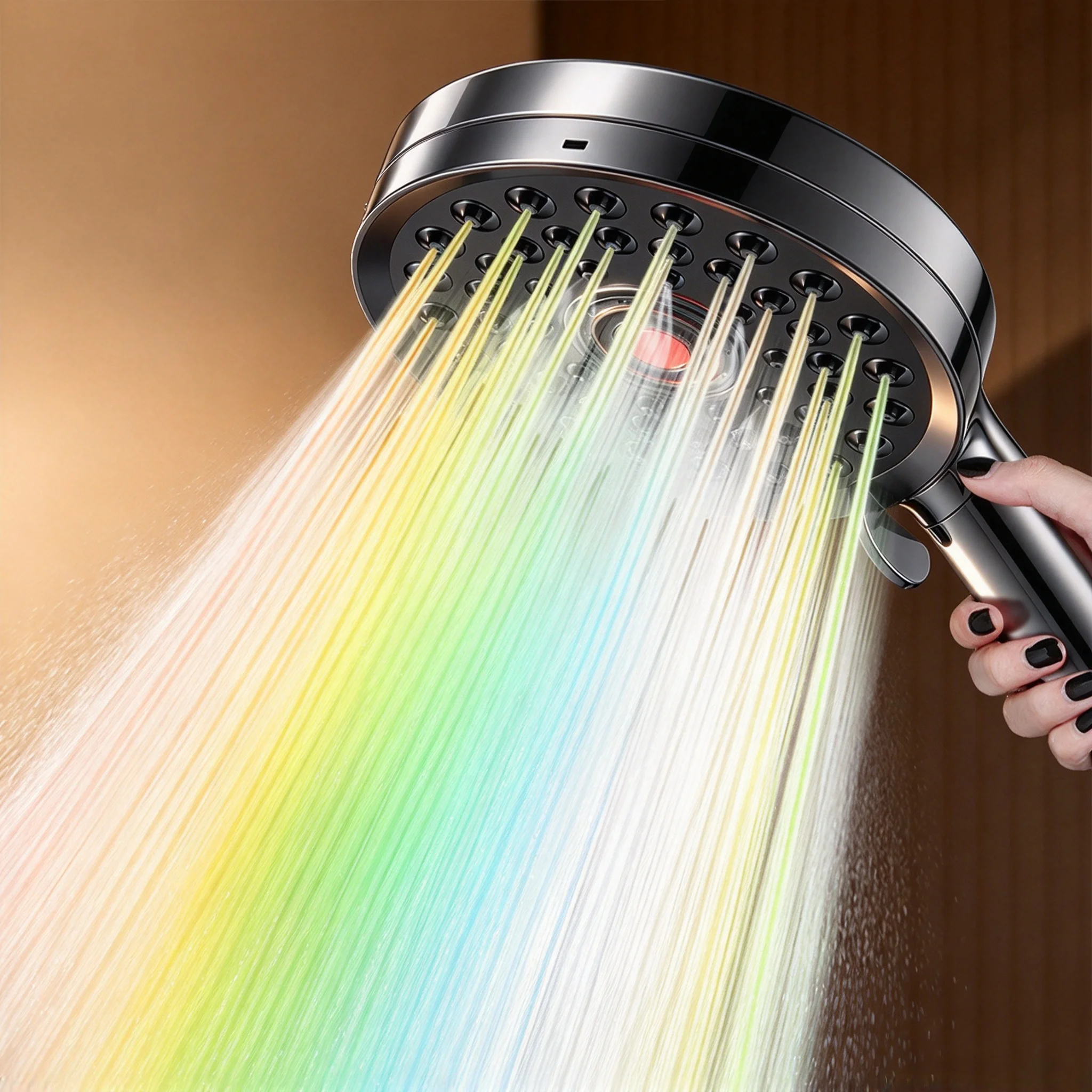 High Pressure Shower Head With Self-cleaning, Large Water Shower Nozzle Massage Bathroom Accessories