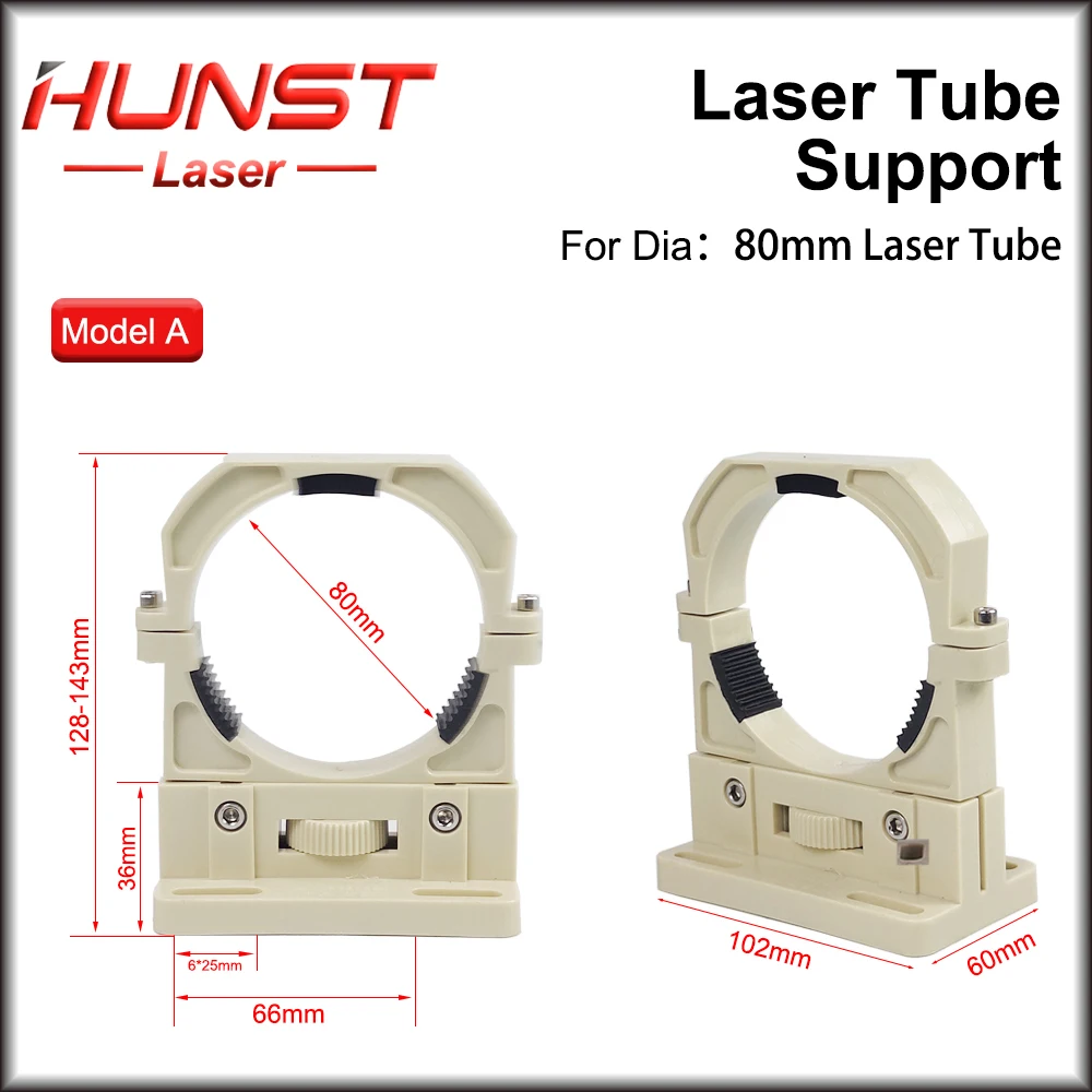 Hunst Co2 rura laserowa wspornik do uchwytu zamontować elastyczny plastik o średnicy 80mm dla maszyna do laserowego cięcia i grawerowania 75-180W