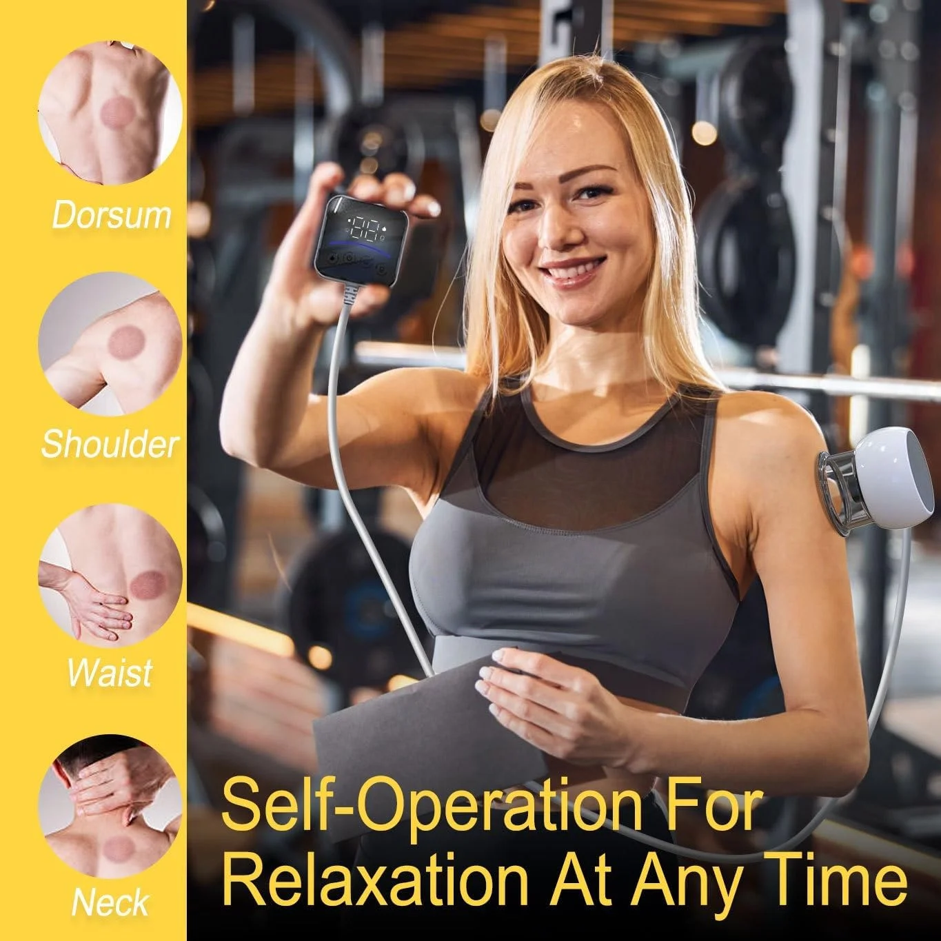 Intelligent Electric Cupping Massage Device With Remote Controler Vacuum Suction Body Massager for Neck, Back and Waist