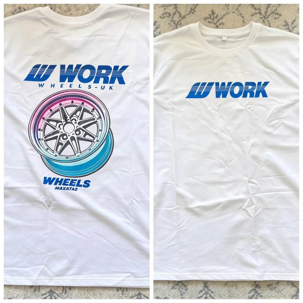 2026 New Arrival Family Matching Oversized TShirt, JDM WORK Car Wheel Print, Car Culture Trend Streetwear Unisex Tee