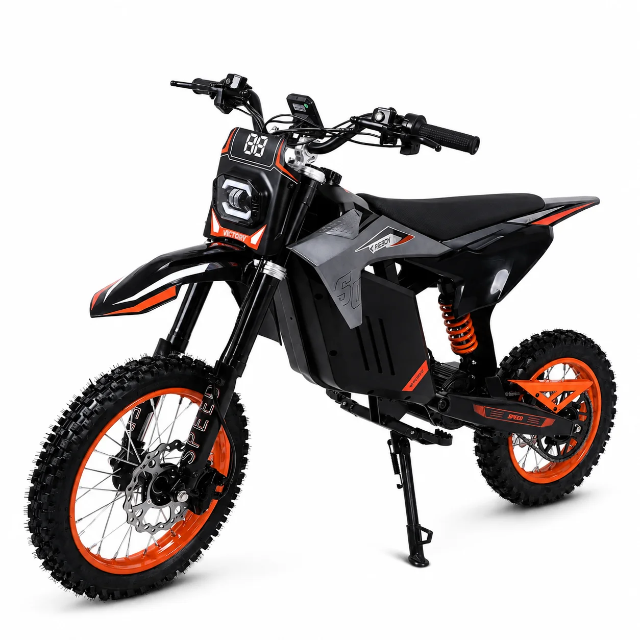 FREEBOY Y88 3000W Mid-Drive Electric Dirt Bike for Adults, 48V 30Ah Lithium Battery 34MPH 31-Mile Range, 14/12 Inch Off-Road Tires E-Bike, Hydraulic Disc Brakes Full Suspension 330LBS Load, USA Warehouse 3-7 Days Fast Shipping