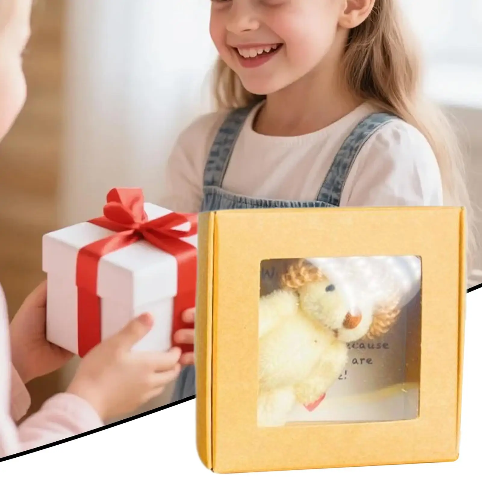 Ours en peluche ours mignon animal en peluche avec carte fait à la main mignon copain d'animal de compagnie avec carte inspirante décoration de maison positive pour les femmes