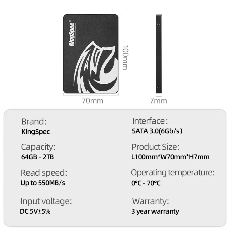 ssd kingspec 2.5 SATA3 hdd 120gb ssd 240gb 128gb 1TB 500gb Wewnętrzny dysk półprzewodnikowy do laptopa dysk twardy komputer stacjonarny