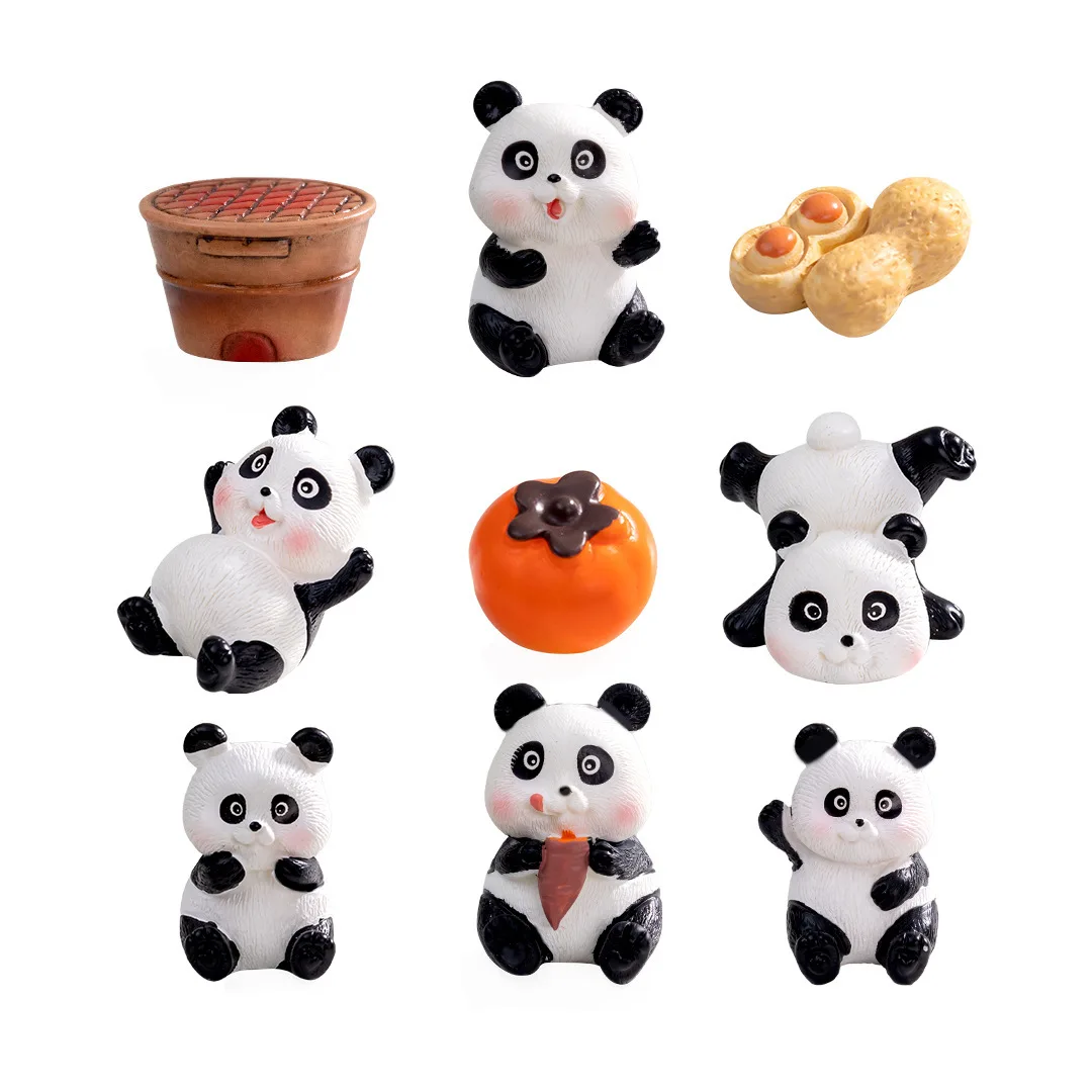 Cozy Red Panda with Teapot Miniature - DIY Terrarium Ornament for Desk & Micro Landscape Decor view 6