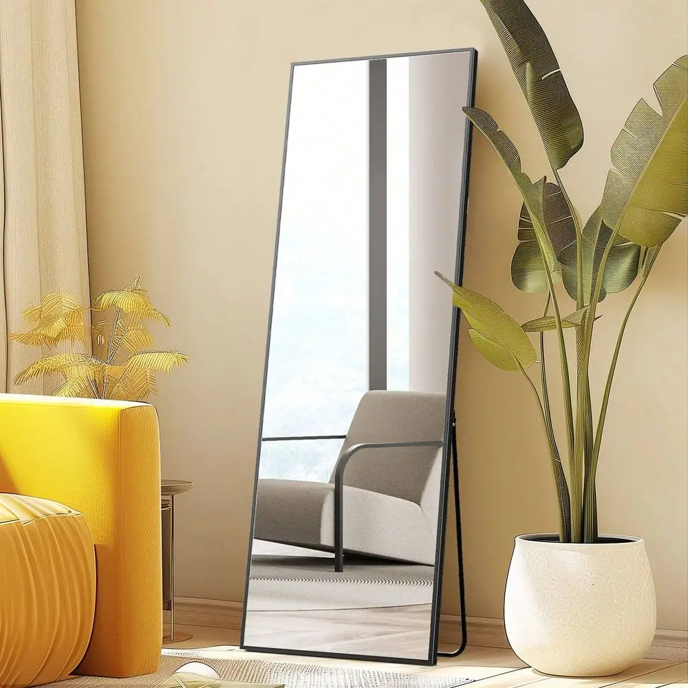 

Shatter Resistant Large Full Length Mirror , Multi Way Wall Mount, Leaning & Freestanding Floor Mirror