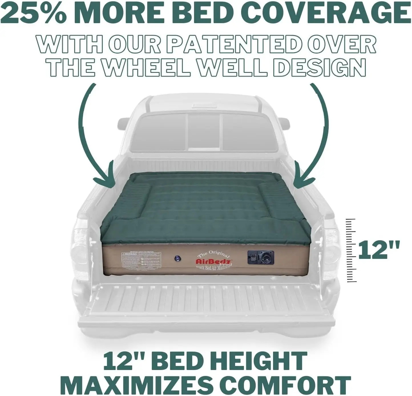 Mattress  Foot ft - Pro Series - The Original Airbedz Truck Air Mattress  - Full Size Truck Mattress w