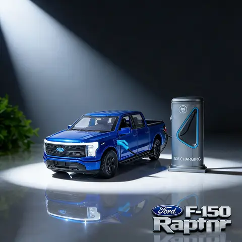 CCA 1:36 Ford F-150 Raptor camioneta aleación coche en miniatura Diecast Metal escala coche modelo sonido y luz niños coches de juguete vehículos