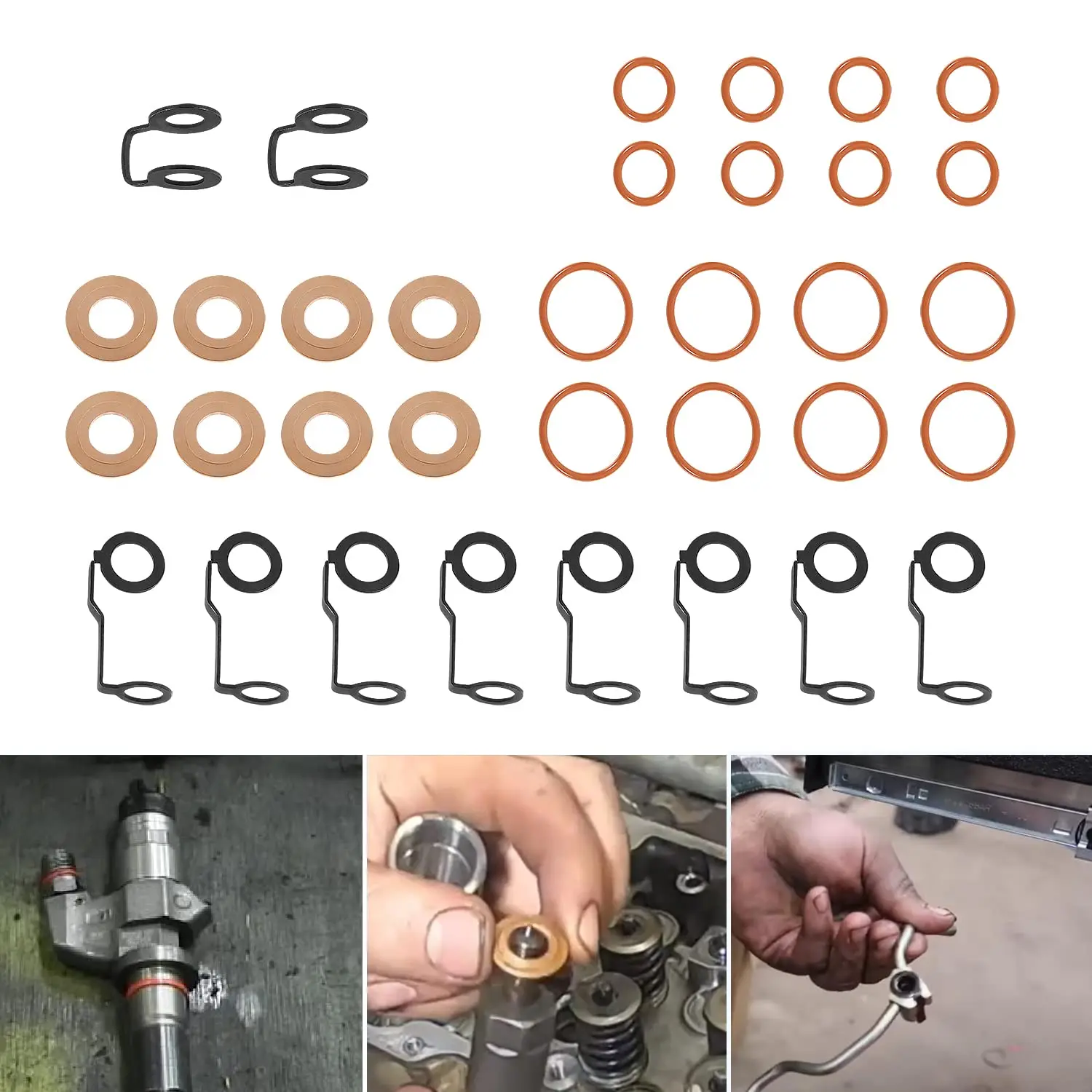 Diesel Fuel Injector Installation/Return Line Install Kit  for 2001-2004 Chevy GMC GM Duramax LB7 Automotive Parts