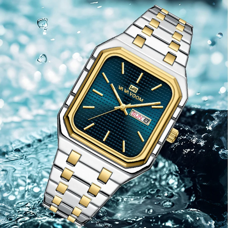 Men Sports Fashion Watches Business Men\'s 2025 Stainless Steel Gold Luxury Men Quartz Watches Relogio Masculino Dropshipping