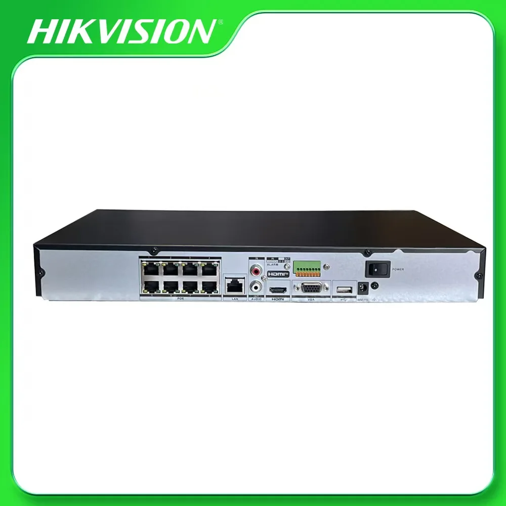 Оригинальный видеорегистратор Hikvision AcuSense 4K NVR 8 16-канальный PoE серии K для IP-камеры DS-7608NXI-K2/8P