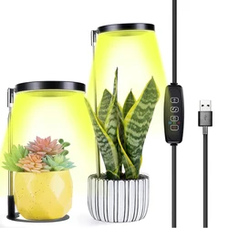 Lampe de croissance LED à spectre complet pour plantes d'intérieur, luminosité réglable en hauteur avec minuterie 3/9/12H