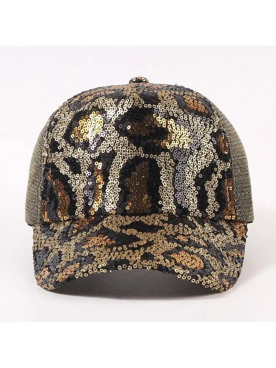 Everyday Comfortable Mesh Breathable Baseball Cap, Cool Casual Hat, Truck Driver's Hat, Leopard Print Versatile Sports Baseball