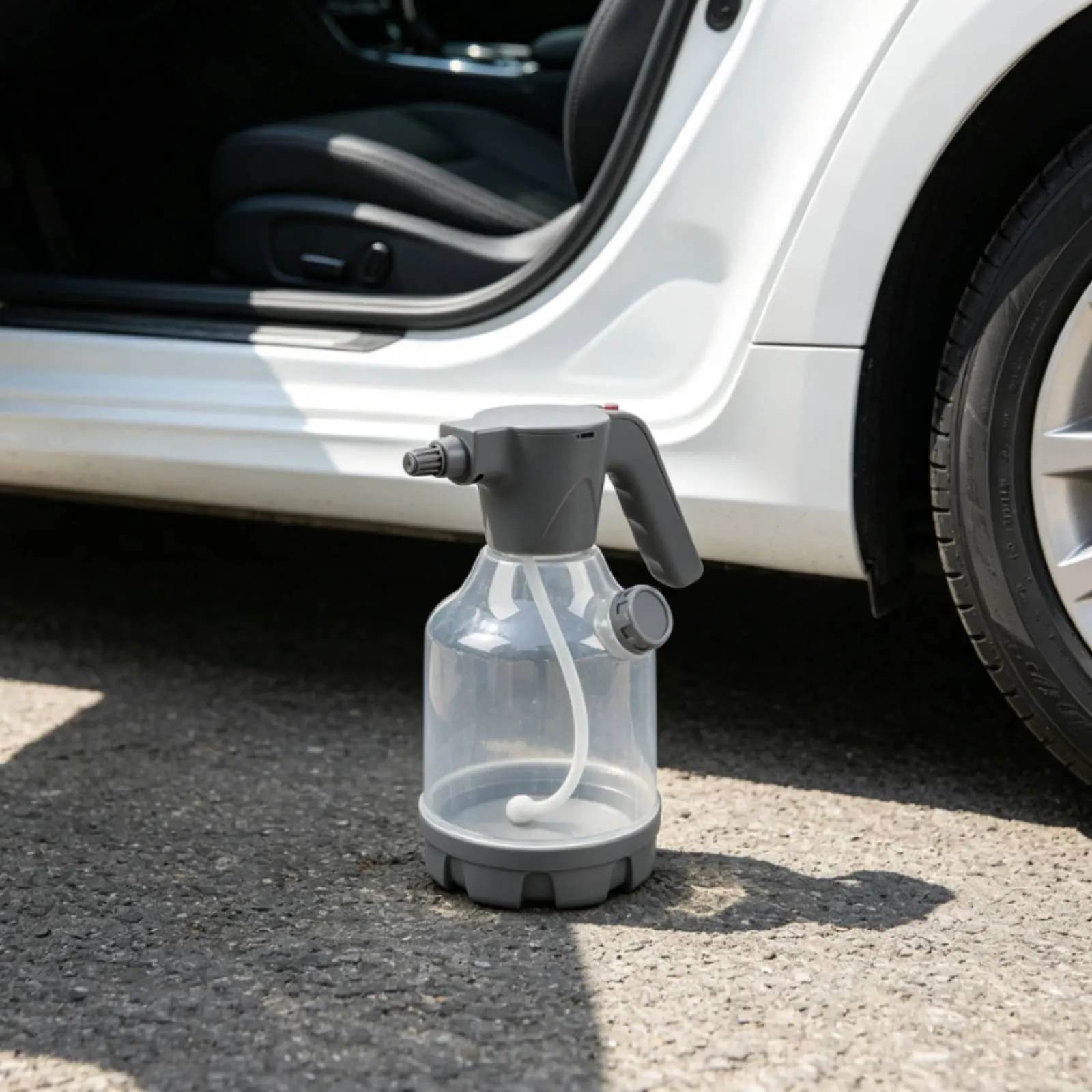 Electric Car Wash Sprayer Portable Foam Spray Bottle Pressurized Spray Bottle with Measuring Cup Cleaning Tool