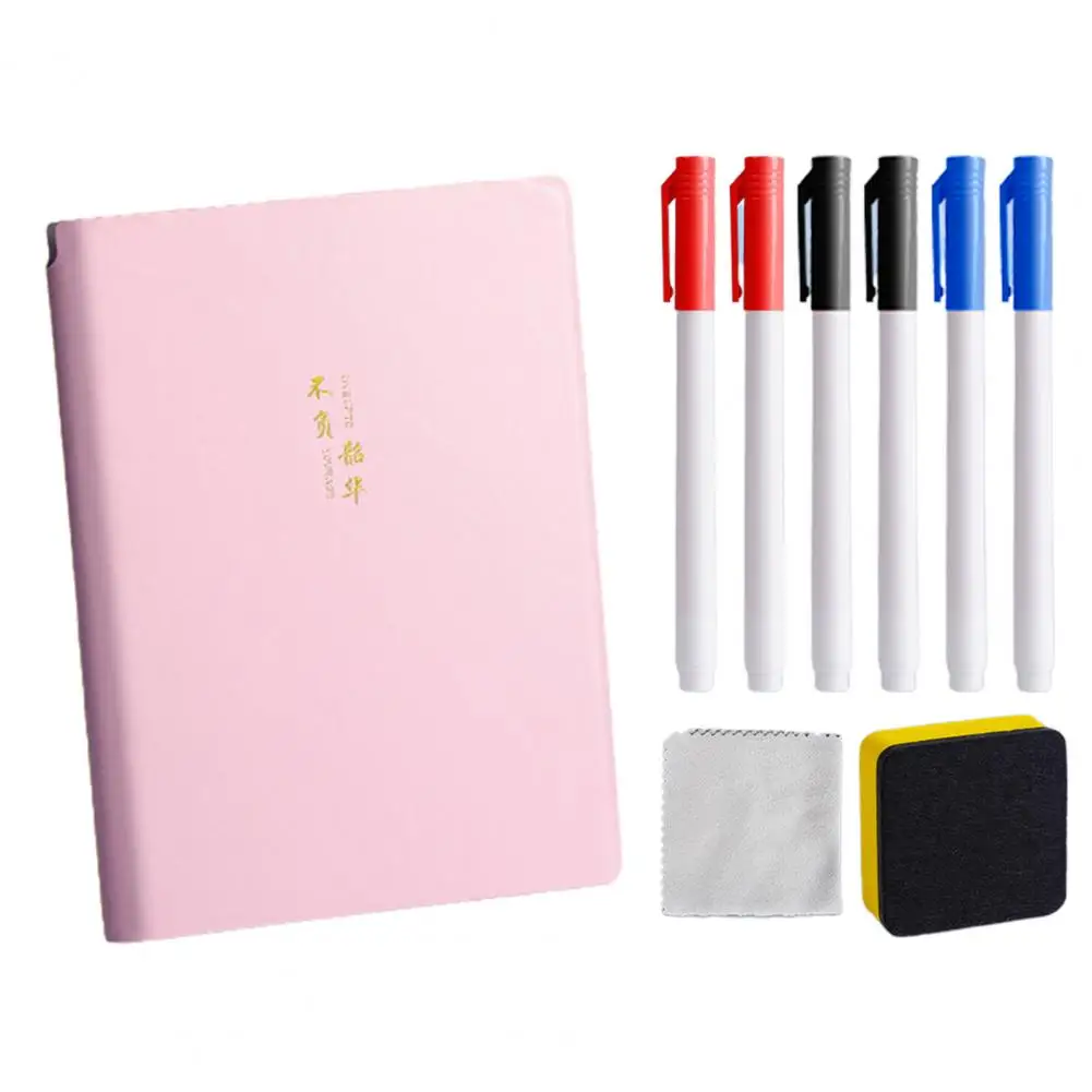 Cute Whiteboard Notebook Desktop Note Board Mini A4 Rewritable Memo Draft Paper Planning Board