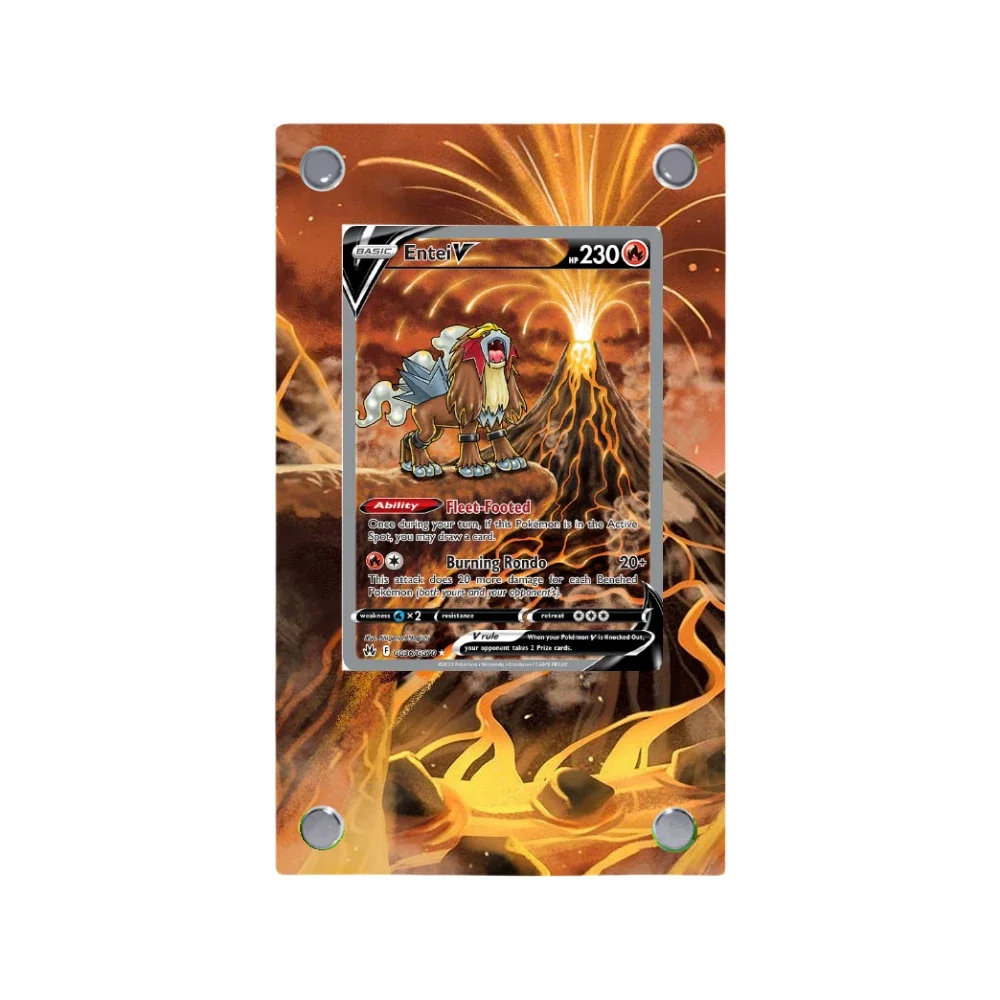 Entei Gastly Psyduck Dragonite Pokemon Acrilico Pittura estesa Stuck Brick Anime Classici Gioco Collezione Espositore per carte