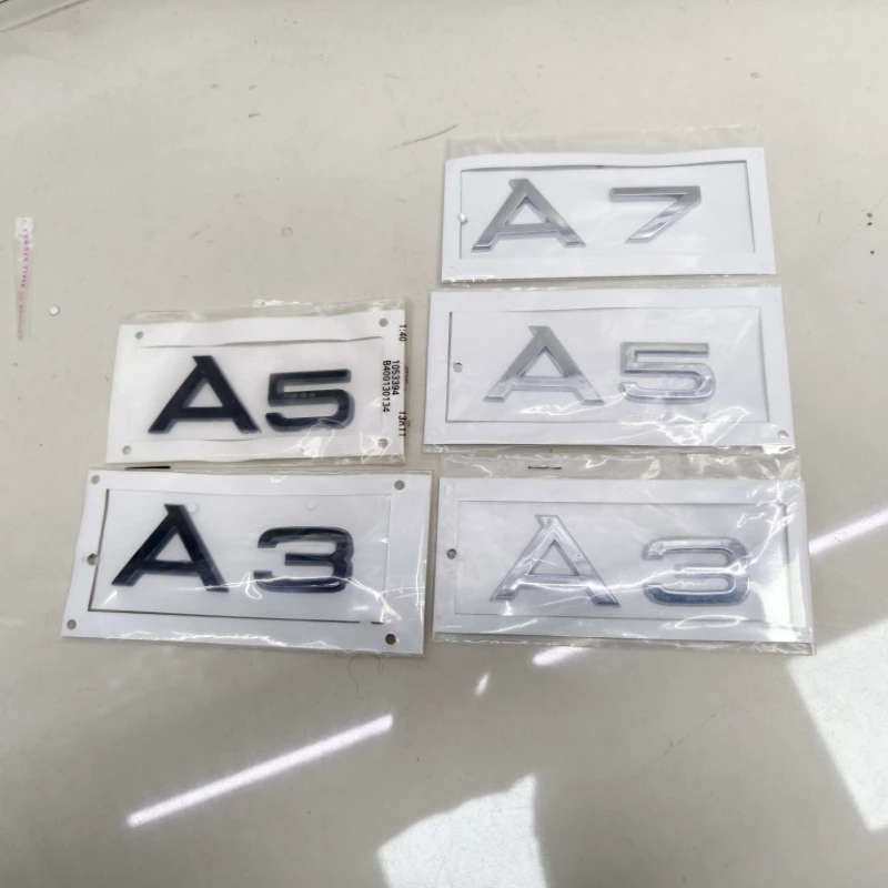 

3D ABS хромированный глянцевый черный багажник автомобиля с буквами и цифрами, эмблема для A1 A3 A4 A5 A6 A7 A8, крышка багажника автомобиля, табличка с именем, наклейка