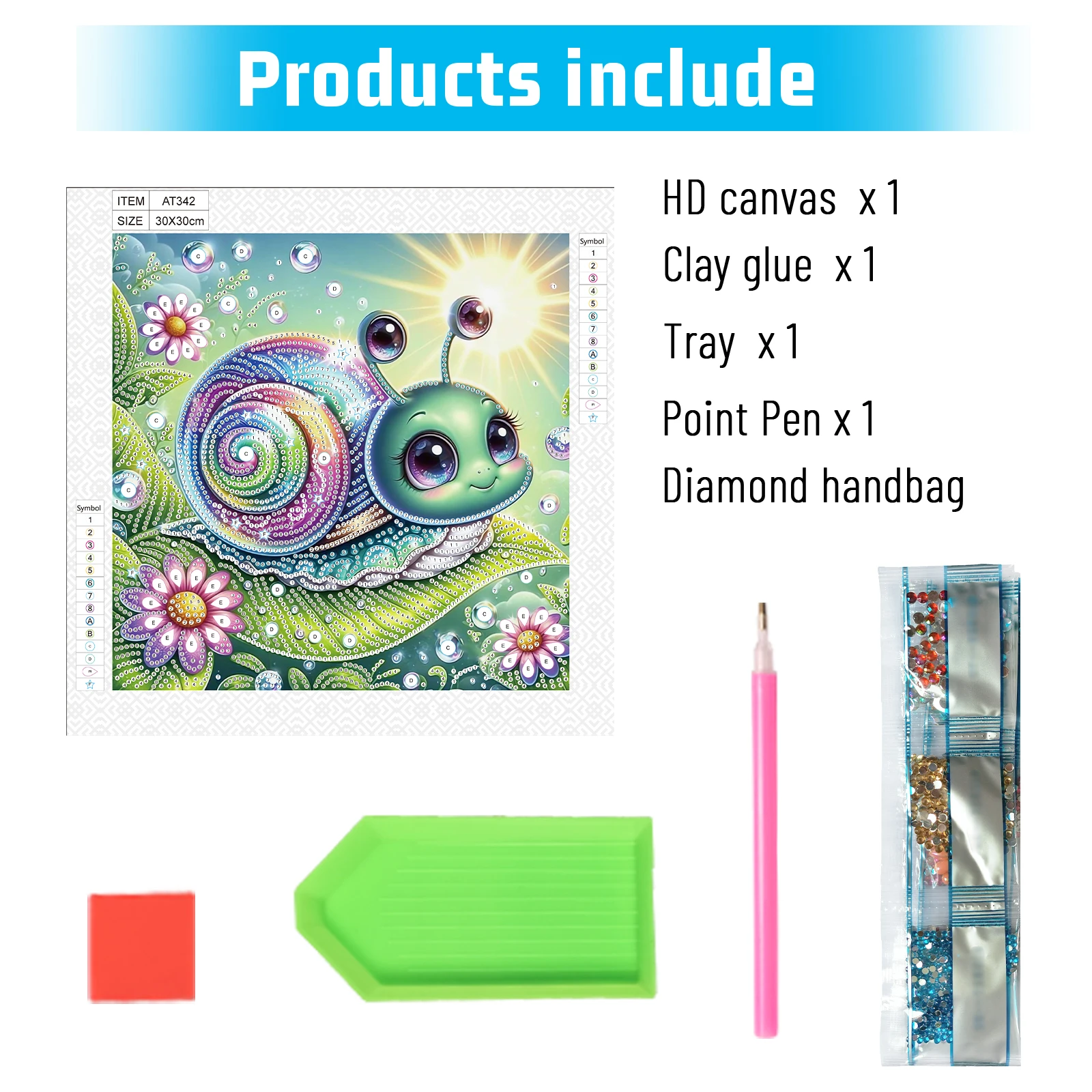 Diamond Art Painting nouveaute Kits for Adults Snail, 5D Special Shape Diamond Art Kits for Beginners, for Home Wall Decoration