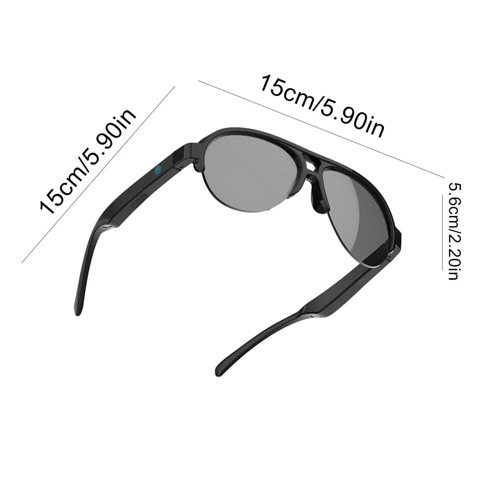 Wireless Smart Glasses V5.3 with Built-in Microphone, Rechargeable HiFi Sound, HD Touchscreen, Long Battery Life, Music Playback