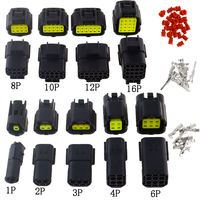 1 2 3 4 6 8 10 12 16 Pin Denso Auto Waterproof Wire Connector Electrical Plug Car Sealed Truck Harness Socket With Terminal