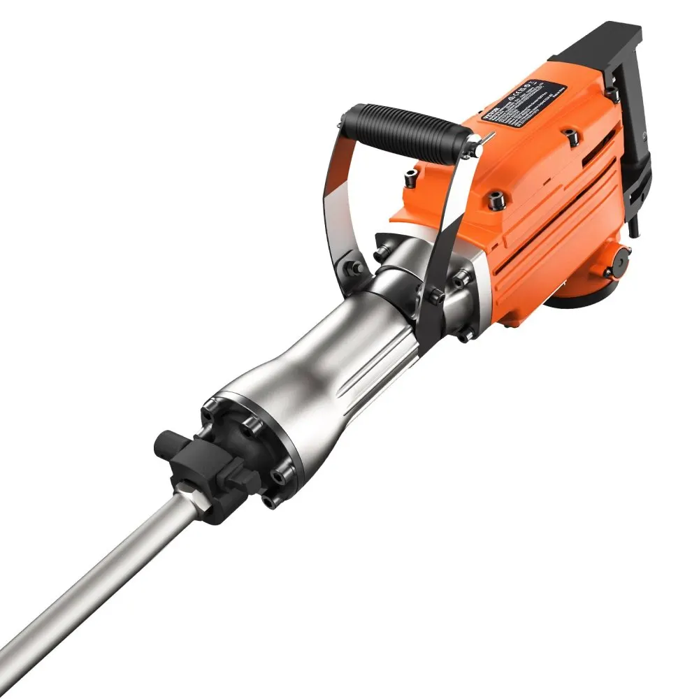 

2200W1400BPM Demolition Jack Hammer Concrete Breaker with6Chisels,Gloves&360°Swivel Handle