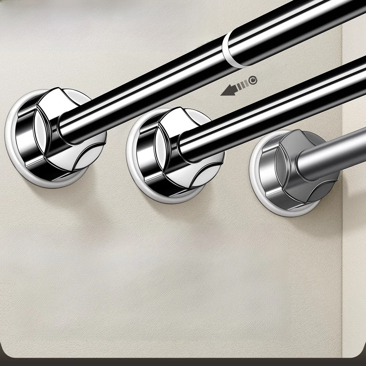 

Retractable Clothes Drng Ra Batoom Closet Curtain Rod No-drilling Required Ideal for Aparent Rentals Straight Bar ape