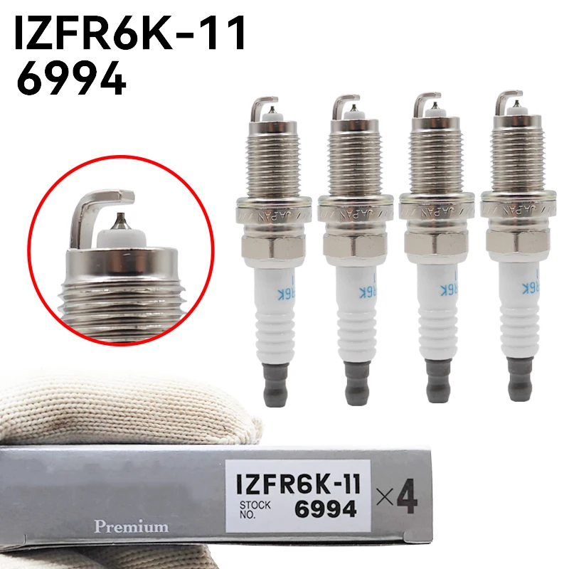 20PCS IZFR6K-11 6994 Laser Iridium Platinum Spark Plug For Honda Fit CRV Odyssey 2.4L Acura MDX 3.2L TL 3.7L RL IZFR6K11-6994