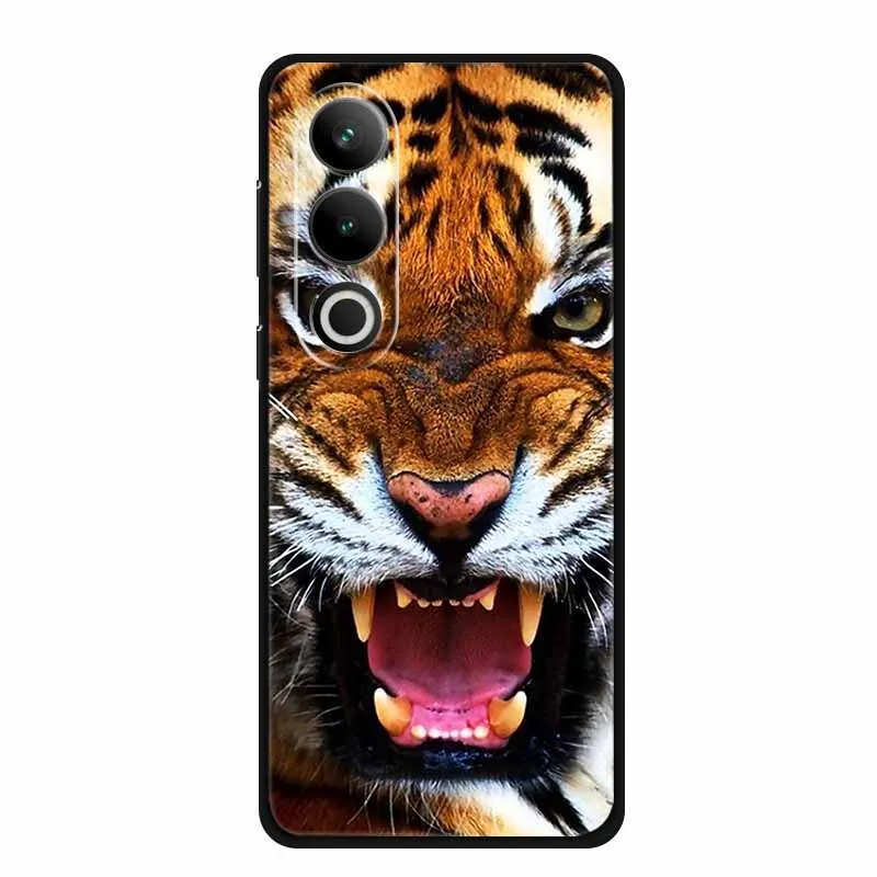 Luxury Phone Case for Oneplus Ace 2V Soft TPU Black Cover Oneplus Ace 3V Protective Animals Lion Wolf Fashion Coque Cool Funda