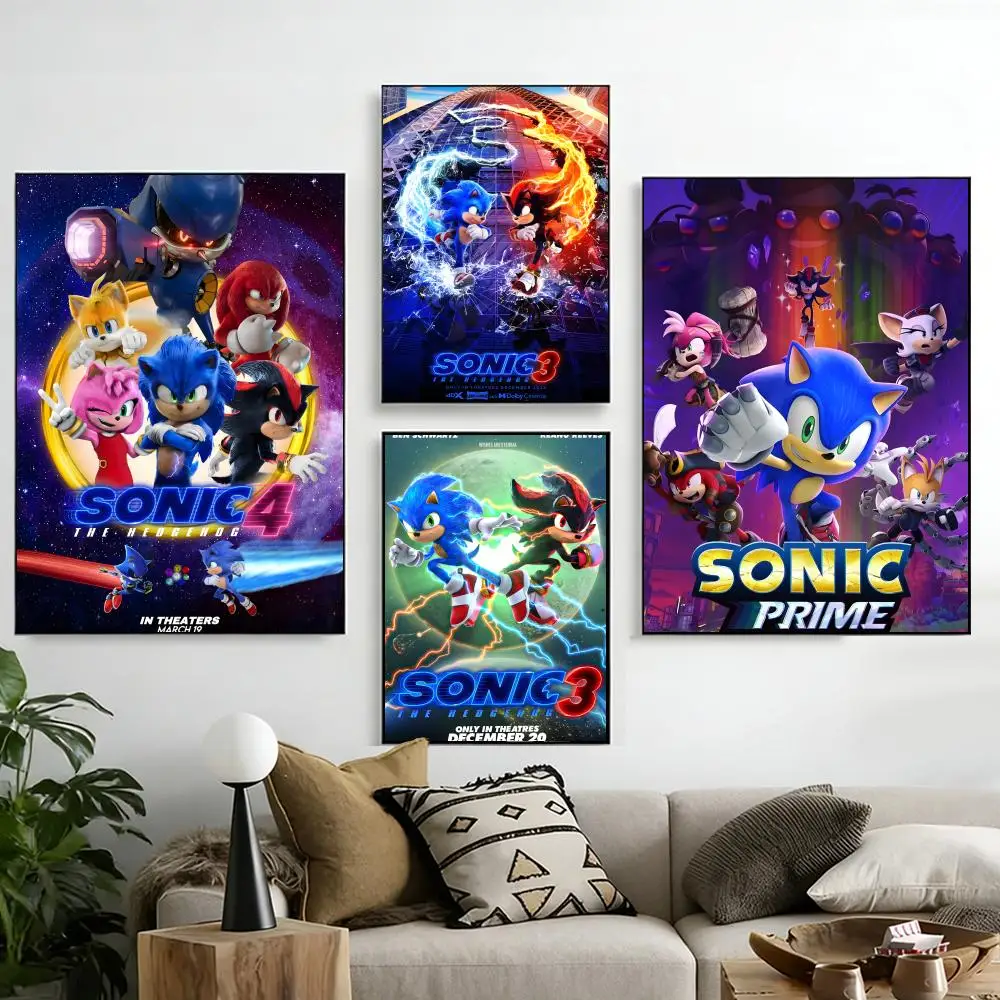 Game Sonic Poster Poster decorative paintings, wall hangings for study living room, personalized home