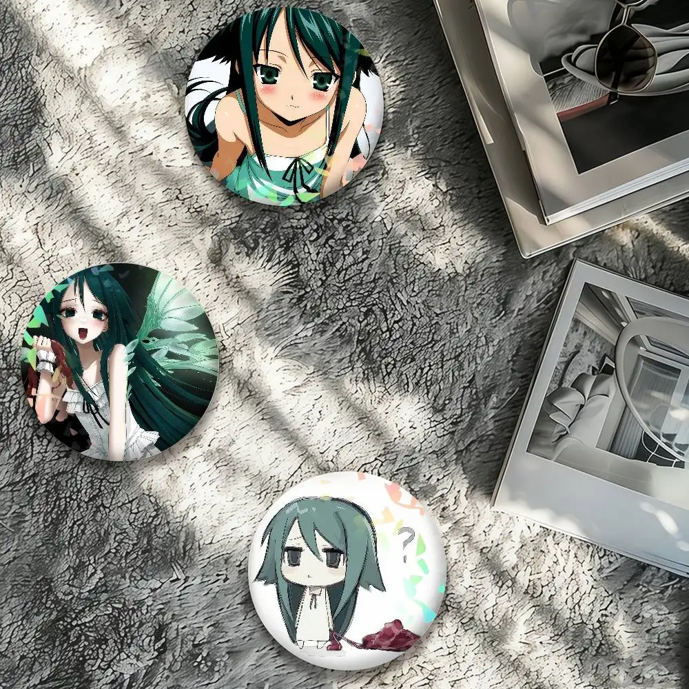 Game Saya no Uta The Song of Saya Laser Badge Pins Handmade Brooches for Backpack Gifts Bag Decor Fans Collect