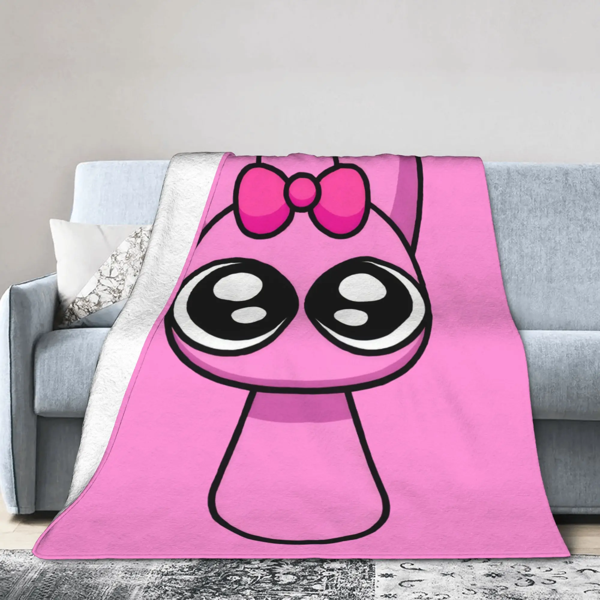 Cartoon Sprunkis Game Blanket Velvet Decoration  Breathable Warm Throw Blankets for Sofa Outdoor Quilt