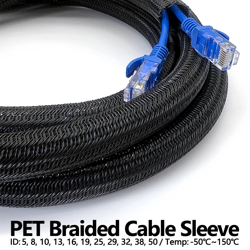 

Расширяемая кабельная муфта из ПЭТ, изолированная гибкая плетеная защита для разделенной линии 5-50 мм, прочный антивозрастной органайзер для проводов