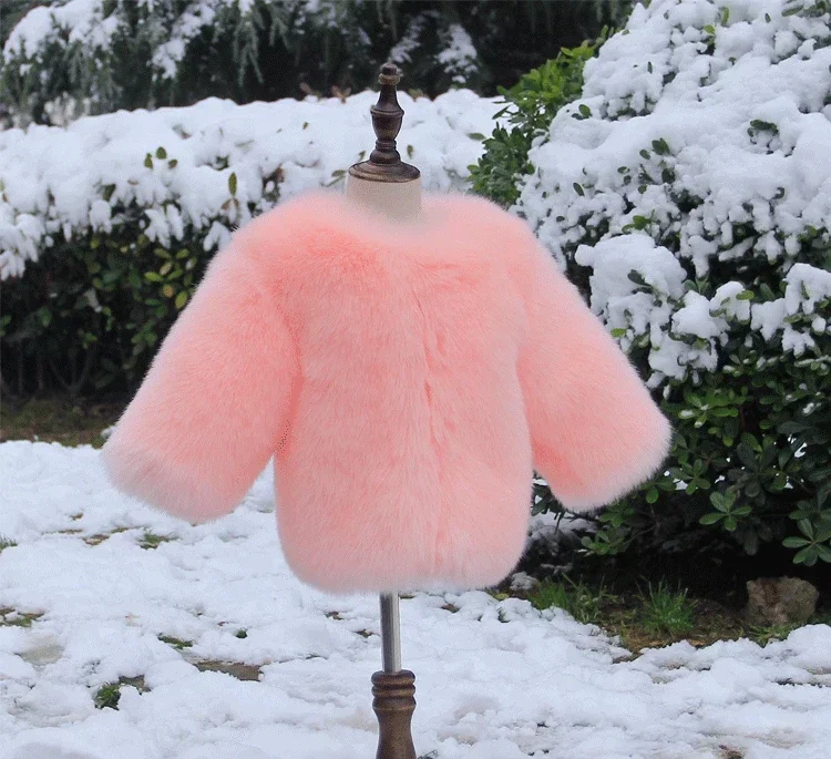 Kinder toddler child boy baby kid clothes robocar costume roupas fur coat vestido girl outerwear luxury fur jacket dress cloak