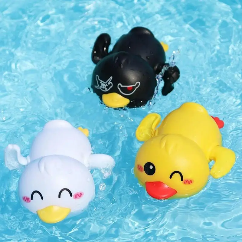 

Kids Duck Bath Toy Cute Clockwork Floating Toys Swimming Pool Water Toy Wind Up Duck Preschool Bathtub Shower Toy Birthday Gifts