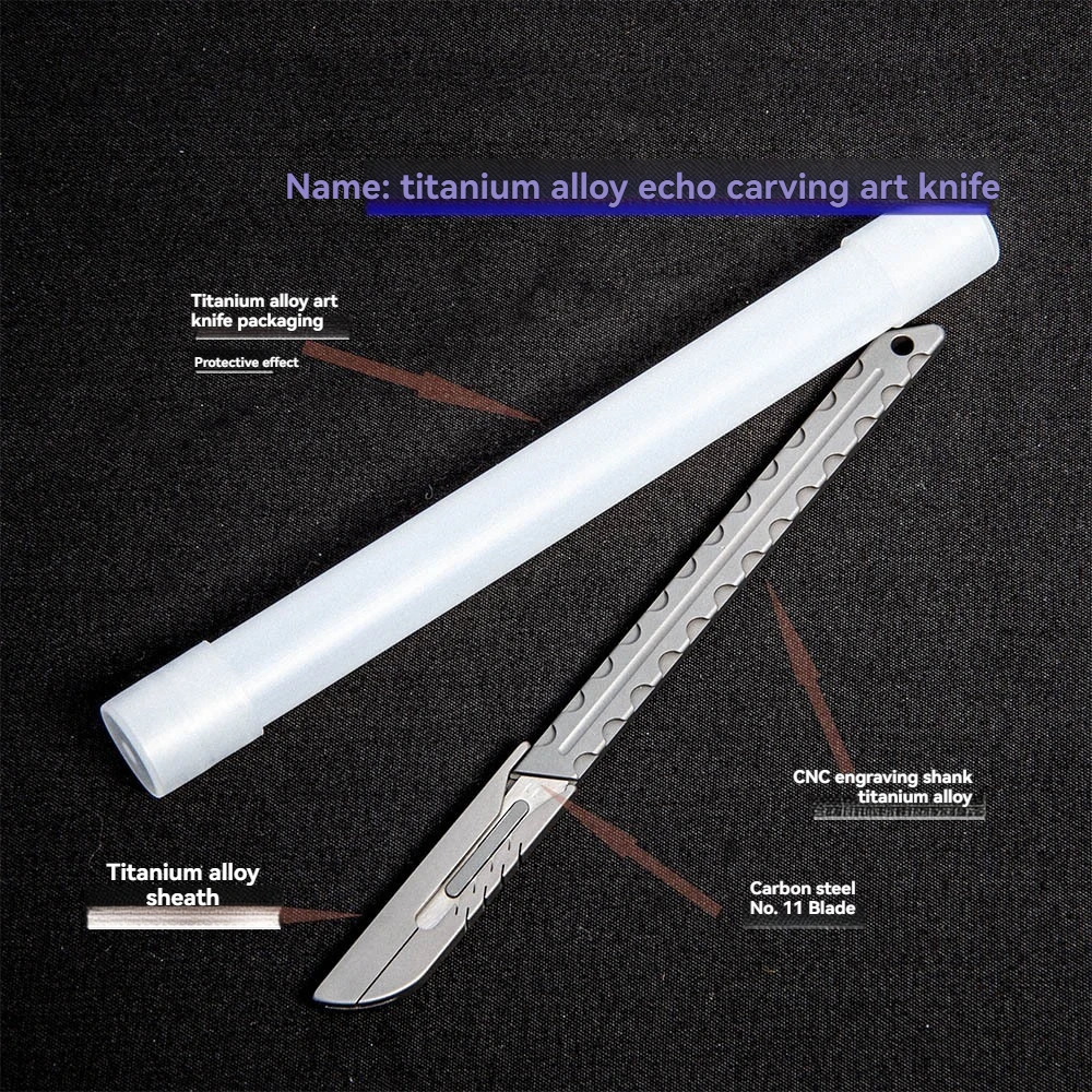 Cuchillo táctico titanio hoja reemplazable funda MOLLE - imagen 4