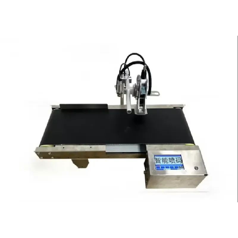 Automatic Expiration Date Ink Jet Printer Online Tin Can Plastic Bottle Expiry Date Printing Machine With Mini Conveyor