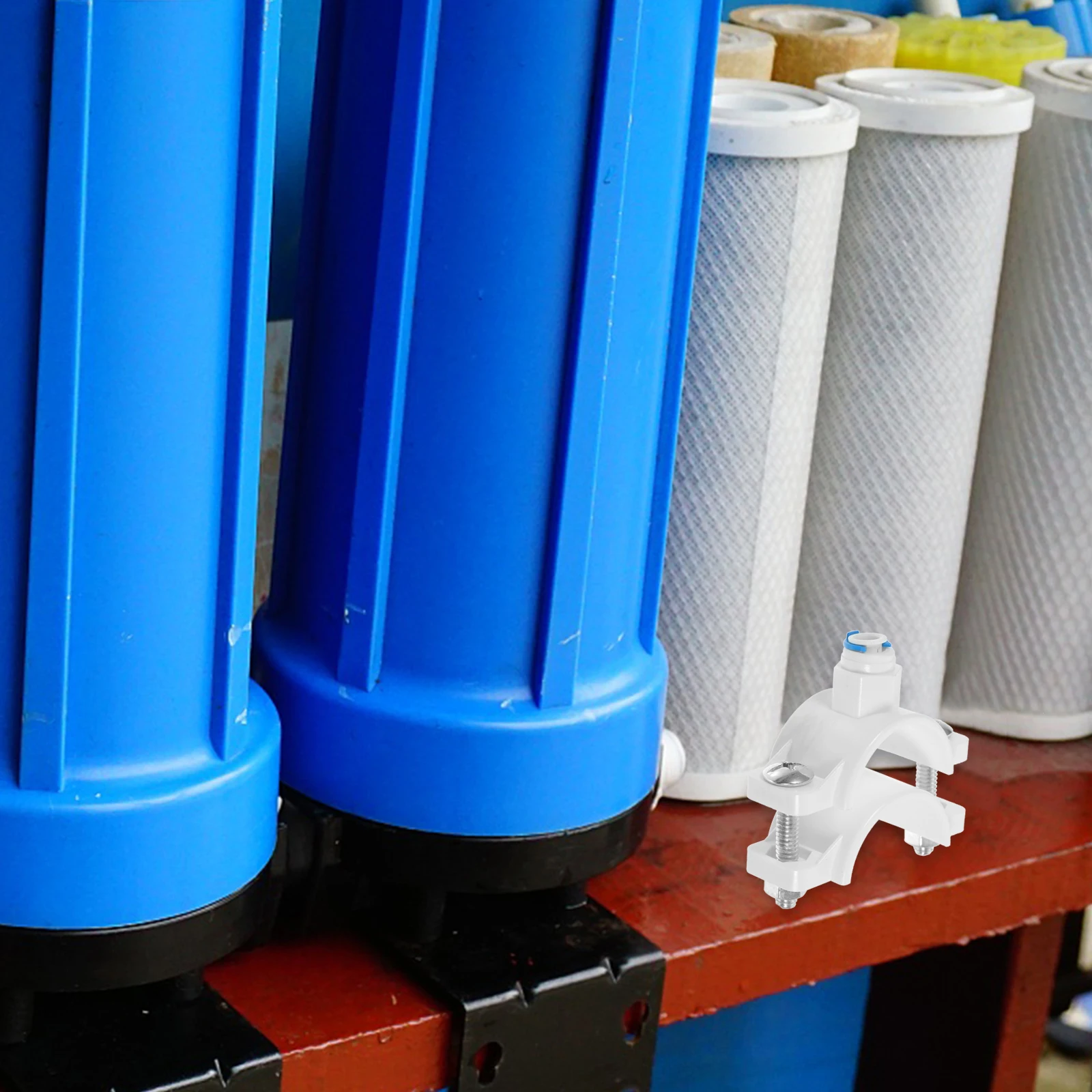 フィルター排水サドルクランプ Pom プラスチック 40-48 ミリメートル漏れ防止簡単 Ro 廃水システムアンダーカウンター水フィルター