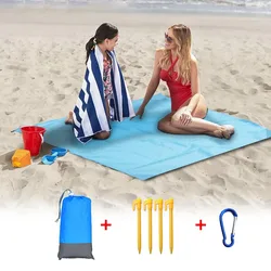 Manta de playa de bolsillo impermeable, colchoneta plegable para acampar, colchón ligero portátil, Alfombra de Picnic al aire libre, Alfombra de playa de arena, 2x2,1 m