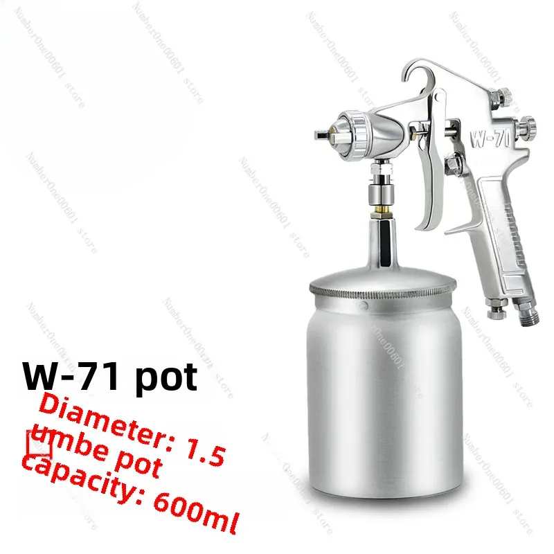 W71 Upper Pot Pneumatic Paint Spray Gun W71 Lower Pot Car Paint Grab W-77 Latex Paint Spray Gun 1 Pcs