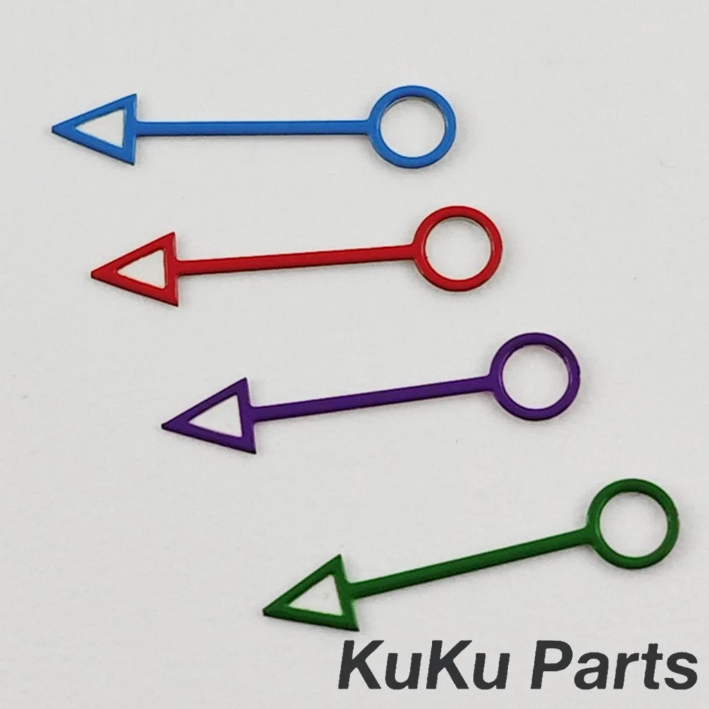 NH34 12,5 MM GMT Silber Gold Schwarz Orange Blau Rot GMT Hände Für NH35 NH36 NH34A 4R34 Bewegung Ersatzteile grün Leuchtende