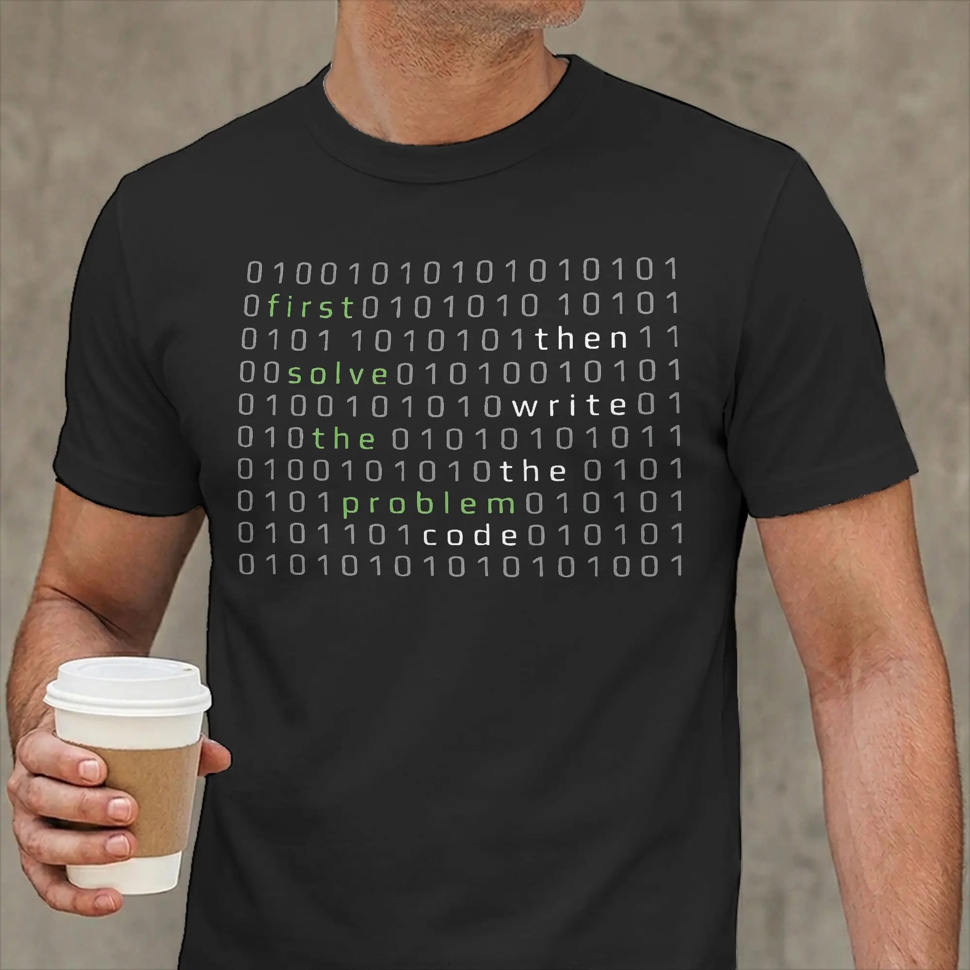Programmer Developer Programming Coder T-Shirts for Men Pure Cotton Tee Shirt Round Collar Short Sleeve T Shirt Gift Idea Tops