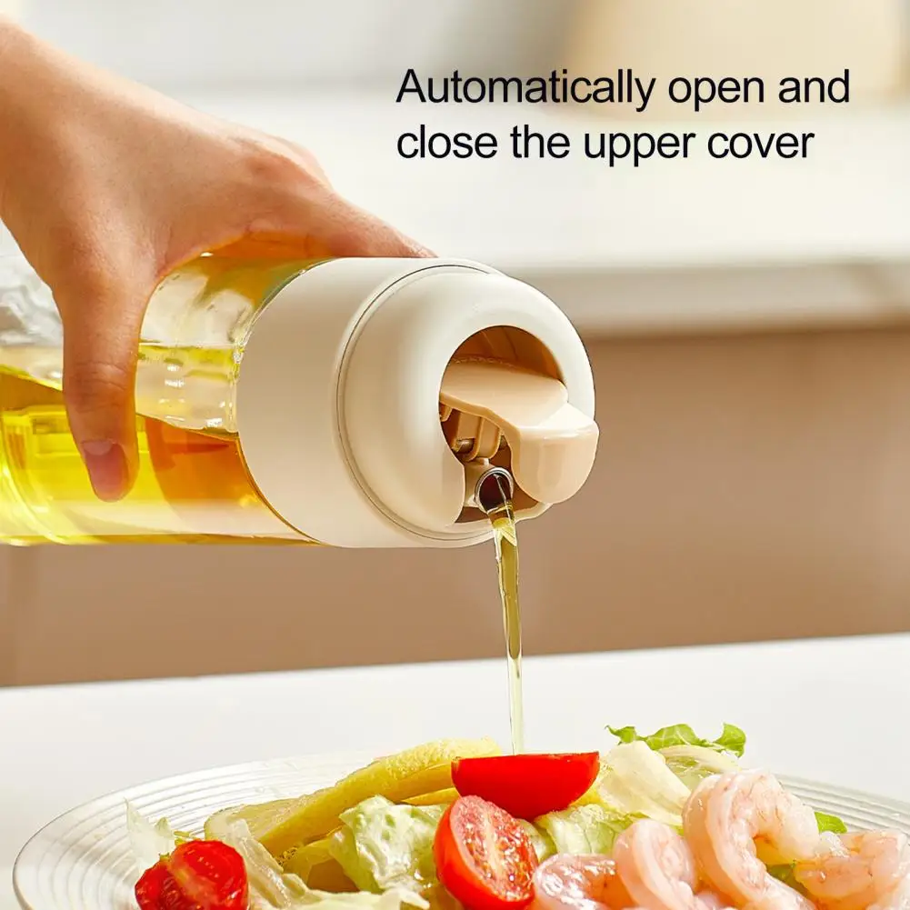 Automatic Oil Drizzler Automatic Glass Oil Dispenser Bottle with Drip-free Spout 320ml/500ml Leakproof Sauce Cruet for Olive Oil