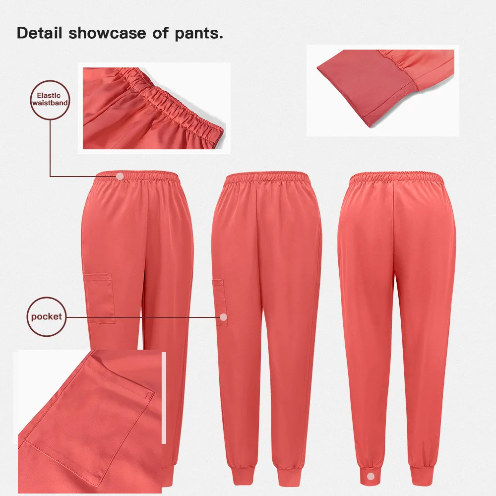 Slim Fit Women Medical Uniforms Hospital Scrubs Sets Surgical Gowns Nurses Accessories Dental Clinic Spa Lab Workwear Clothes