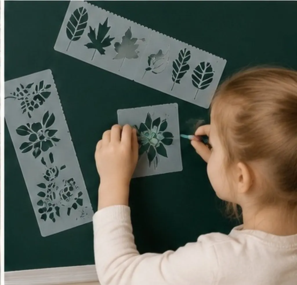 32Pcs Educational Painting Stencils for Safe Pet DIY Drawing Templates Creative Art Activity Kit Home Classroom Use