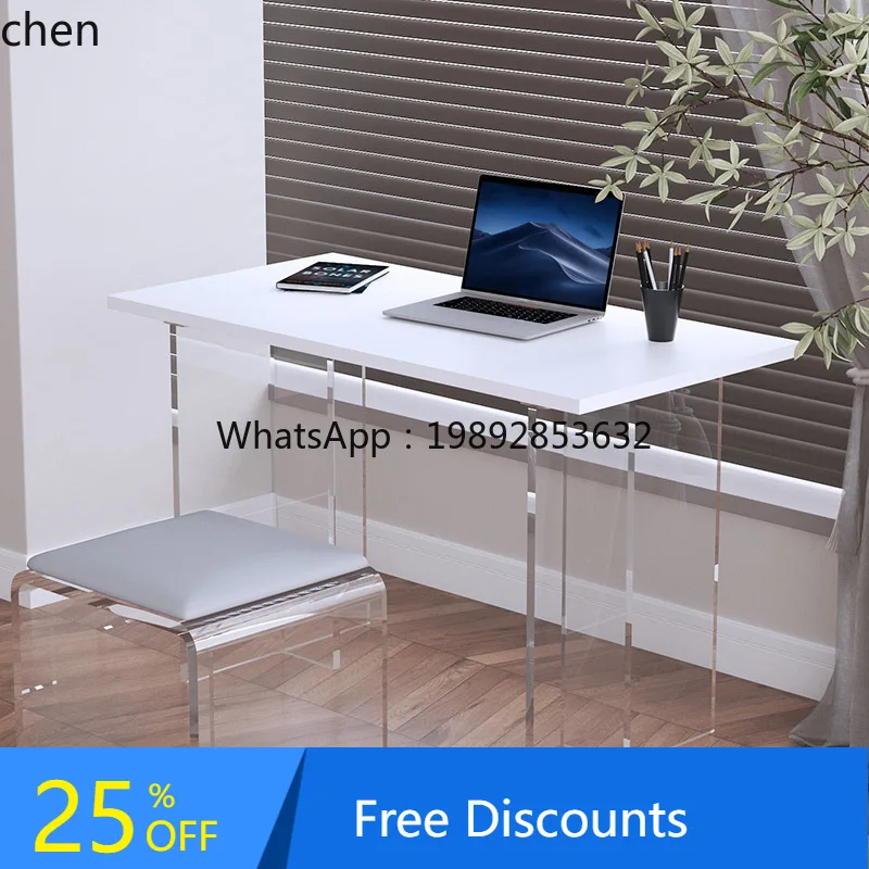 

LYY acrylic suspension computer desk home bedroom long study table makeup table writing desk