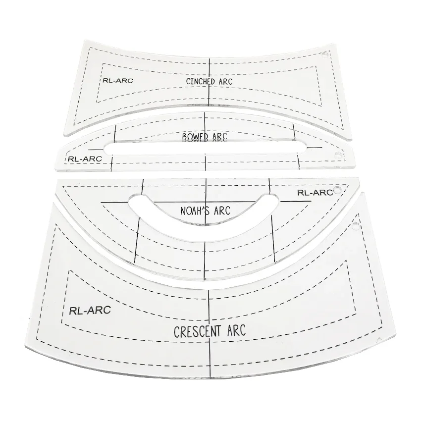 

4PCS Transparent Acrylic Quilting Templates Sewing Stencils Craft Patchwork Ruler Handmade DIY Sewing Styling Practical Tool