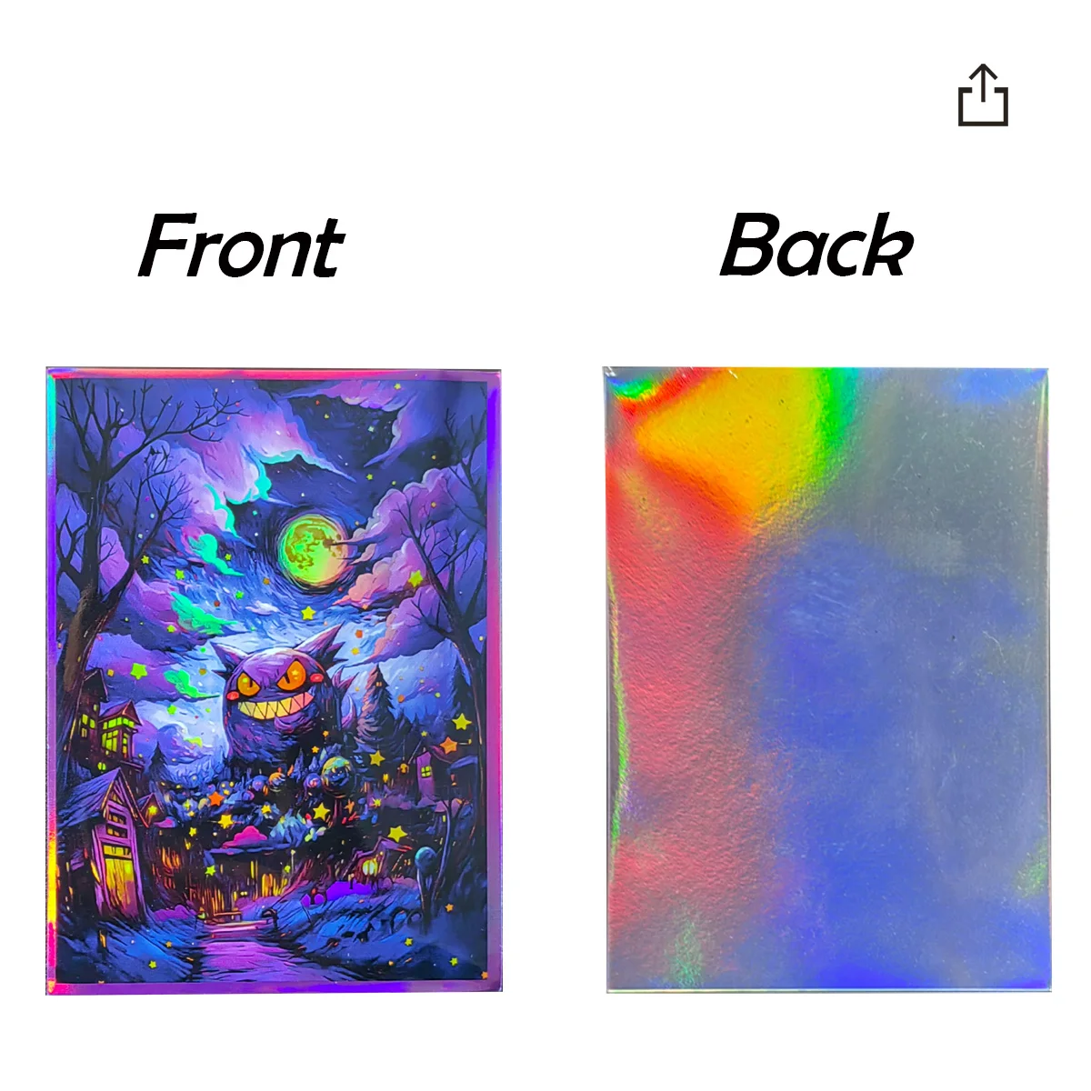 60PCS 66x91mm Pokemon Gengar Holographic Card Sleeves Standard Size Trading Card Protectors For PTCG/PKM Collectors Gifts view 4