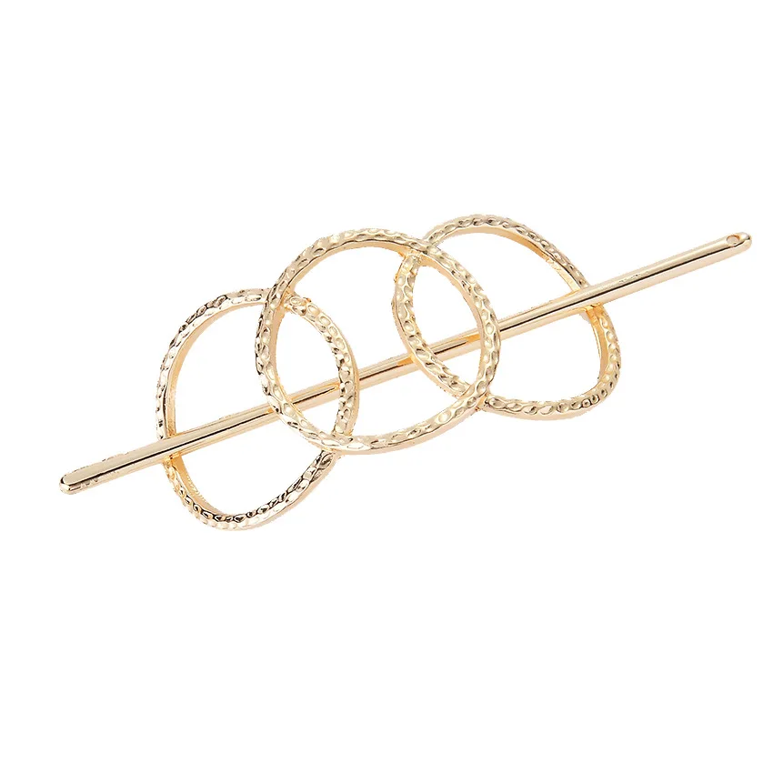 fashion hair accessories in Europe and the minimalist hollow geometry more hair round metal dish hair clip